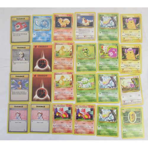 1456 - Pokemon folder cont. trading cards and loose Pokemon trading cards to inc. Dark Charizard, Charmande... 