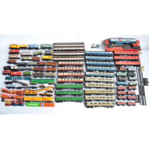 1153 - Extensive collection of previously used OO gauge models, mostly Hornby to include coaches, rolling s... 