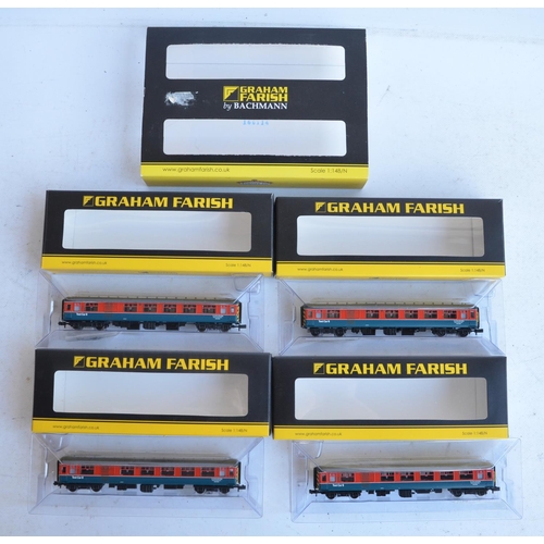 1163 - Collection of N gauge diesel locomotive models and passenger coaches from Dapol and Graham Farish to... 