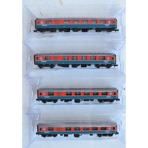 1163 - Collection of N gauge diesel locomotive models and passenger coaches from Dapol and Graham Farish to... 