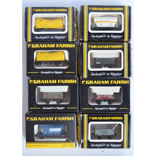 1164 - Collection of N gauge goods wagons and accessories to include 17 boxed wagons, mostly from Graham Fa... 