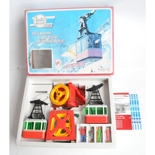 1168 - Boxed LGB Rigi-Duo large scale hand powered (non-motorised version) cable car model set with instruc... 