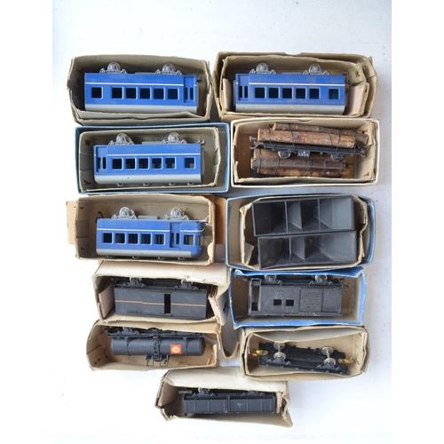 1169 - Collection of vintage Japanese made mostly KTM HO gauge railway models and track, all in well used c... 