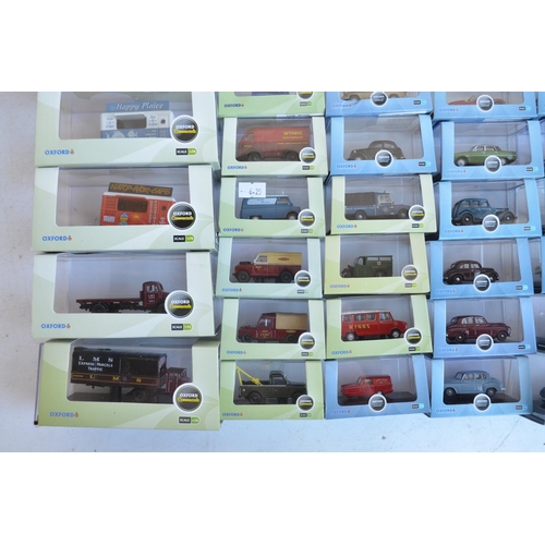 1183 - Fifty boxed 1/76 and 1/87 scale (OO/HO gauge) vehicle models to include 48x from Oxford Diecast's Co... 