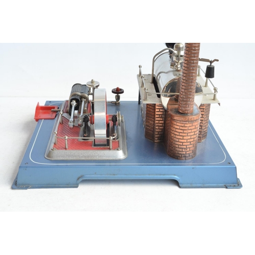 1176 - Wilesco D20 stationary live steam engine, set appears never run with no heat marks/staining to boile... 