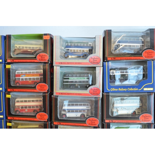 1194 - Collection of mostly boxed diecast 1/76 scale (OO gauge) bus models from EFE, Corgi and Gilbow, mode... 