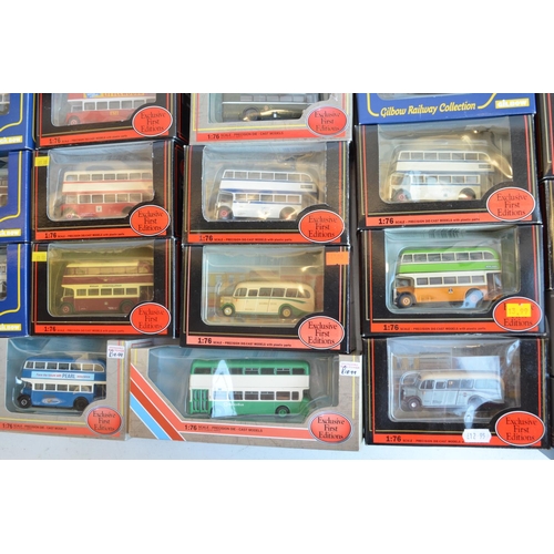 1194 - Collection of mostly boxed diecast 1/76 scale (OO gauge) bus models from EFE, Corgi and Gilbow, mode... 