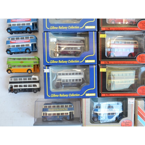 1194 - Collection of mostly boxed diecast 1/76 scale (OO gauge) bus models from EFE, Corgi and Gilbow, mode... 