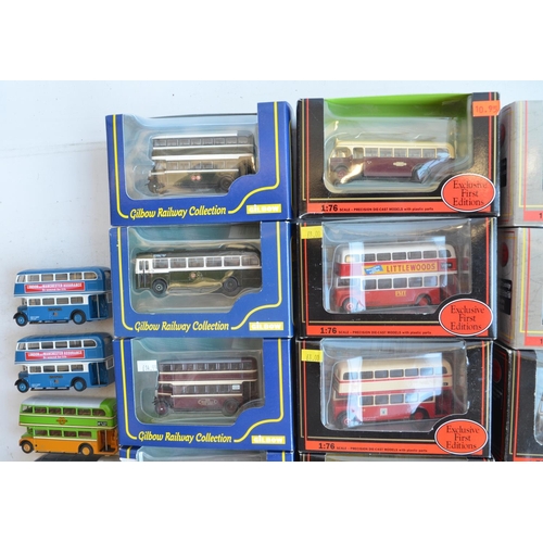 1194 - Collection of mostly boxed diecast 1/76 scale (OO gauge) bus models from EFE, Corgi and Gilbow, mode... 