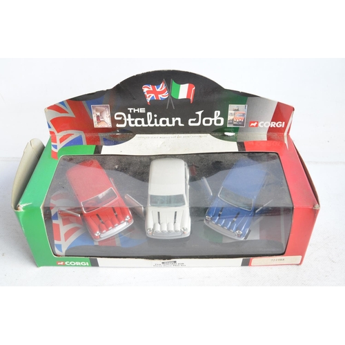 1201 - Collection of diecast Mini Cooper models from Corgi to include 05506 The Italian Job 3 Mini set, 045... 