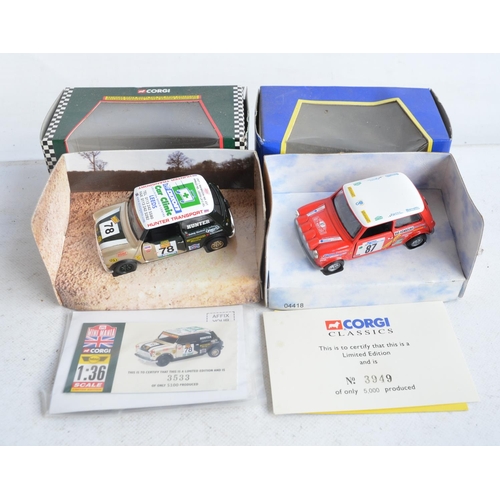 1201 - Collection of diecast Mini Cooper models from Corgi to include 05506 The Italian Job 3 Mini set, 045... 