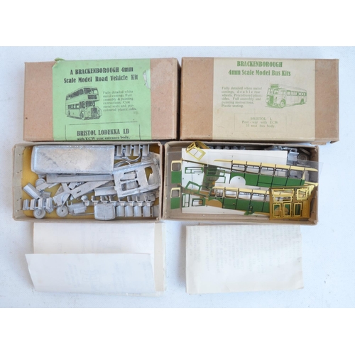 1205 - Collection of mostly unstarted OO gauge white metal bus and vehicle model kits from GS Models, Brack... 