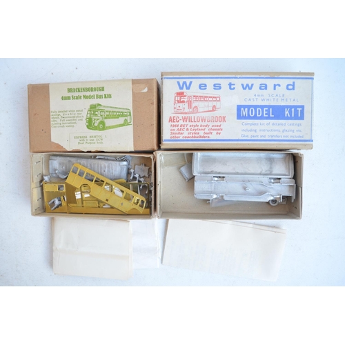 1205 - Collection of mostly unstarted OO gauge white metal bus and vehicle model kits from GS Models, Brack... 