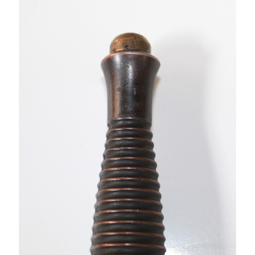 352 - Fairbairn-Sykes WWII period 3rd pattern. Copper plated zinc alloy grip. Stamped '1' on nut end of ha... 