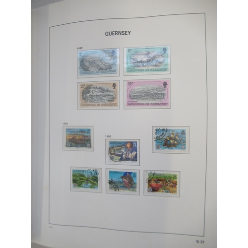 827 - Collection of Jersey, Guernsey and Isle of Man stamps in 3 folders