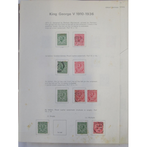 831 - 8 folders cont. c19th/20th British stamps to inc. 20 penny red's