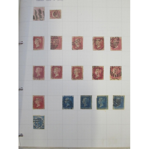 831 - 8 folders cont. c19th/20th British stamps to inc. 20 penny red's