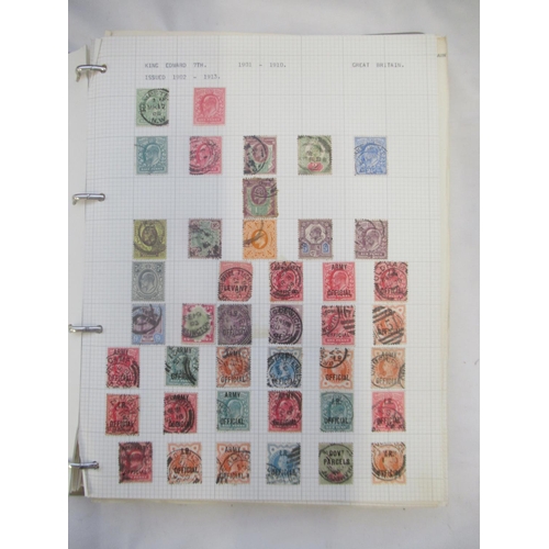 831 - 8 folders cont. c19th/20th British stamps to inc. 20 penny red's