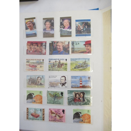 832 - 8 folders cont. c20th British, Isle of Man and Falklands stamps