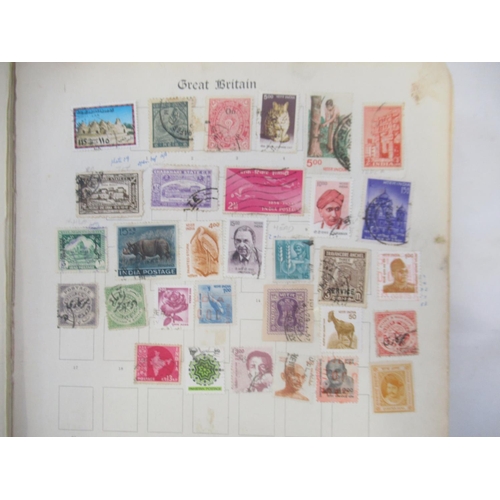 833 - 5 folders cont. c20th stamps from India, France, China, Poland, Ethiopia, Egypt, Brazil, etc.