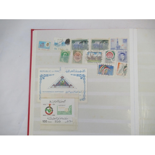 834 - 6 folders cont. c20th stamps from South Africa, Malta, Gibralta, Bahamas, Paraguay, etc.