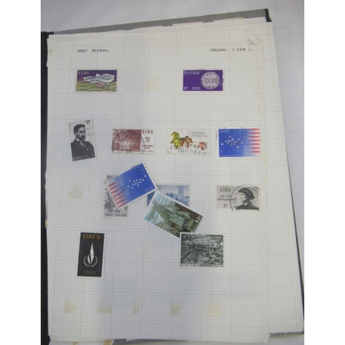 835 - 6 folders cont. c20th stamps from Hungary, North Korea, Russia, Space, etc.