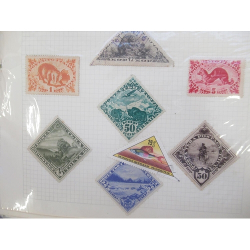 835 - 6 folders cont. c20th stamps from Hungary, North Korea, Russia, Space, etc.