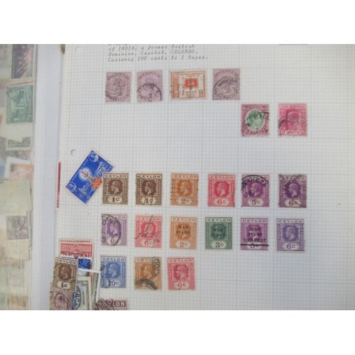 836 - 6 folders cont. c20th stamps from Canada, Cuba, Norway, Ceylon, Thailand, etc.