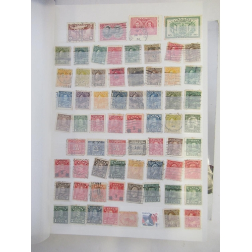 836 - 6 folders cont. c20th stamps from Canada, Cuba, Norway, Ceylon, Thailand, etc.