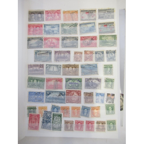 836 - 6 folders cont. c20th stamps from Canada, Cuba, Norway, Ceylon, Thailand, etc.