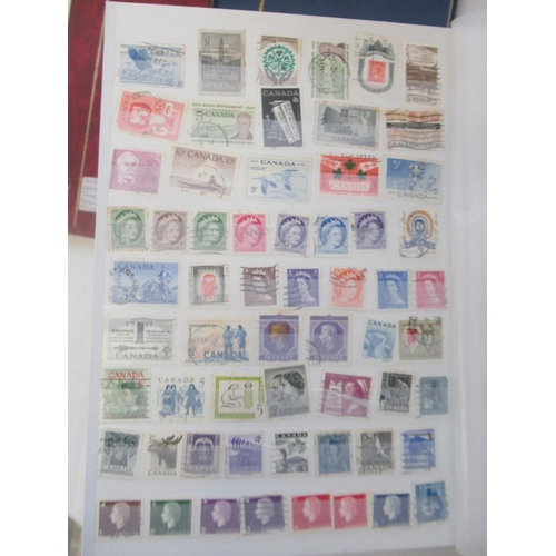 836 - 6 folders cont. c20th stamps from Canada, Cuba, Norway, Ceylon, Thailand, etc.