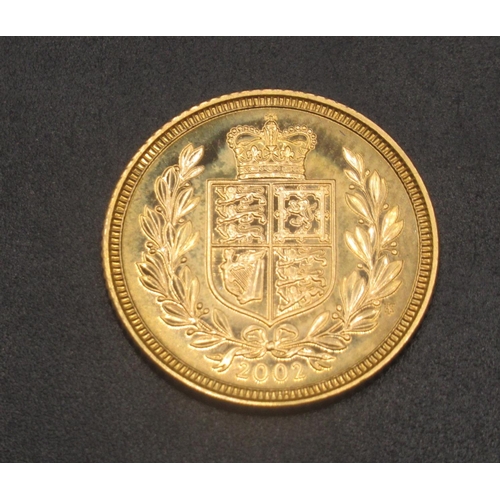 630 - Elizabeth II 2002 Half-Sovereign in case