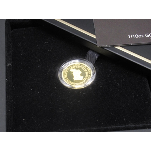 642 - The Perth Mint 150th Anniversary of the Discovery of the Welcome Stranger Nugget 1/10oz Gold Proof C... 