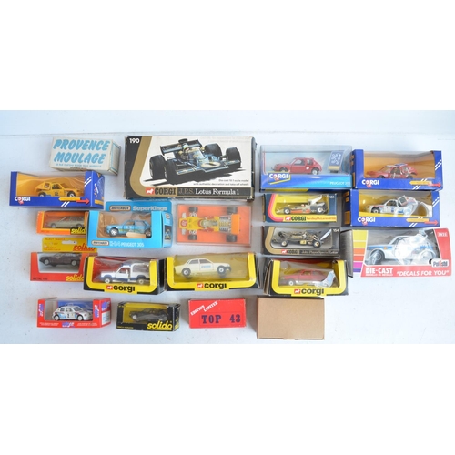 1206 - Collection of mostly diecast model cars (including vintage examples) from Corgi, Polistil, Solido, M... 