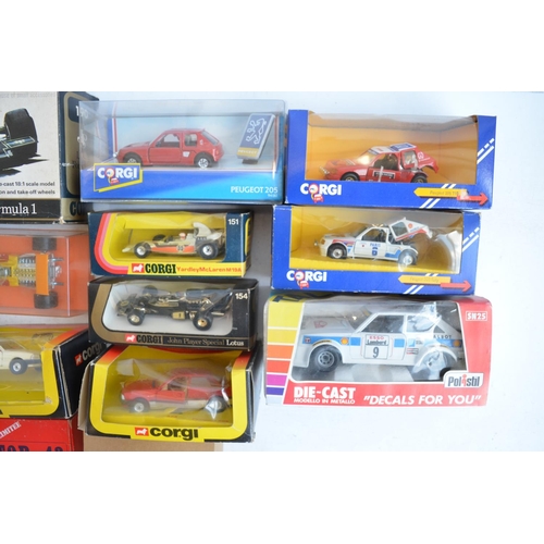 1206 - Collection of mostly diecast model cars (including vintage examples) from Corgi, Polistil, Solido, M... 