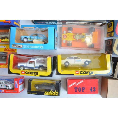 1206 - Collection of mostly diecast model cars (including vintage examples) from Corgi, Polistil, Solido, M... 