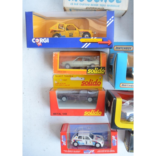 1206 - Collection of mostly diecast model cars (including vintage examples) from Corgi, Polistil, Solido, M... 