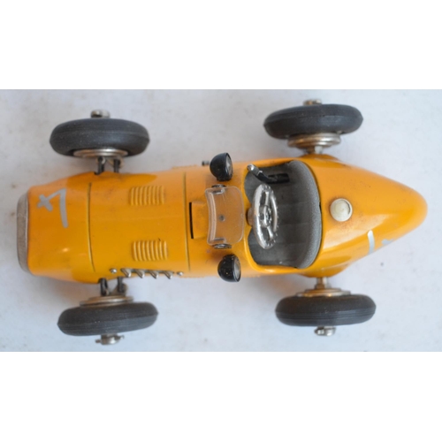 1207 - Vintage Schuco 1070 metal Grand Prix Racer (made in US zone, Germany) in good working order with wor... 