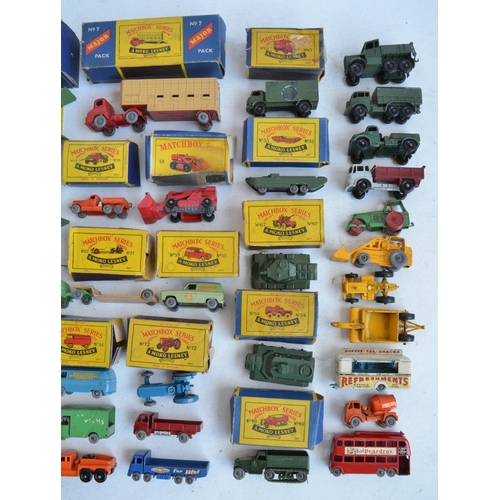 1208 - Collection of vintage Matchbox/Moko Lesney small scale diecast model vehicles including 36 boxed exa... 