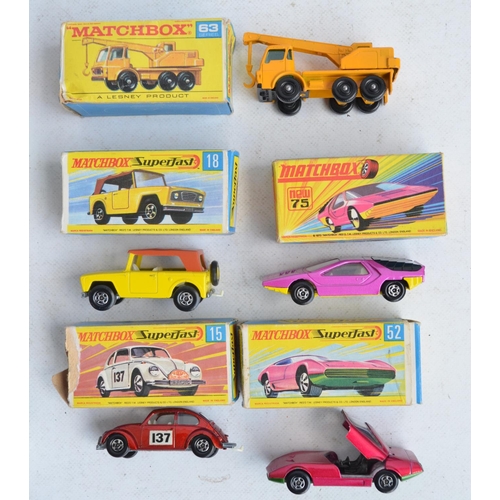 1209 - Collection of vintage diecast model vehicles to include 5x boxed Matchbox (3x Superfast to include N... 