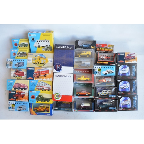 1212 - Thirty one boxed diecast emergency vehicles and vehicle sets from Corgi, Lledo and Ixo, mostly 1/43 ... 