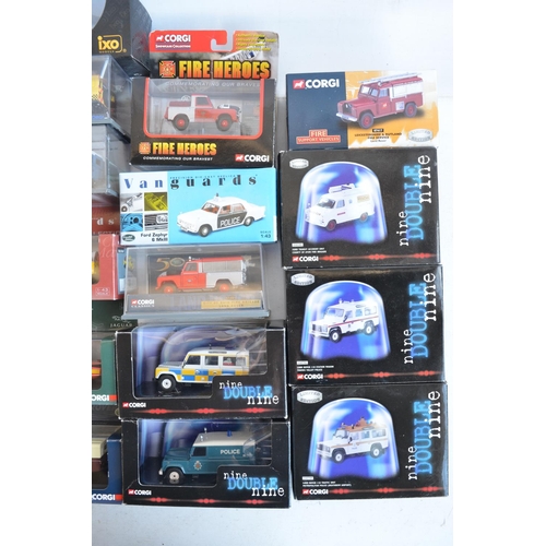 1212 - Thirty one boxed diecast emergency vehicles and vehicle sets from Corgi, Lledo and Ixo, mostly 1/43 ... 