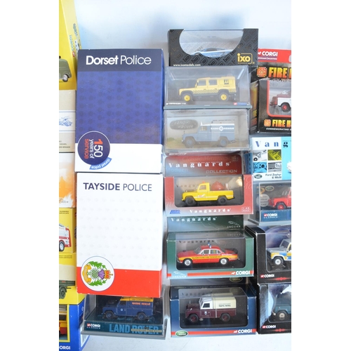 1212 - Thirty one boxed diecast emergency vehicles and vehicle sets from Corgi, Lledo and Ixo, mostly 1/43 ... 