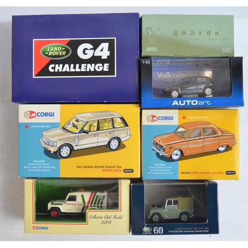 1213 - Seven quality diecast model cars from Corgi, Autoart, Lledo and Oxford, mostly 1/43 scale to include... 