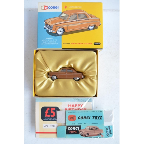 1213 - Seven quality diecast model cars from Corgi, Autoart, Lledo and Oxford, mostly 1/43 scale to include... 