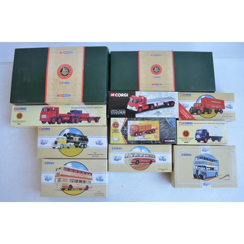 1217 - Collection of limited edition 1/50 scale diecast truck and bus models from Corgi to include Premium ... 