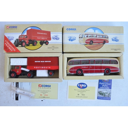 1217 - Collection of limited edition 1/50 scale diecast truck and bus models from Corgi to include Premium ... 