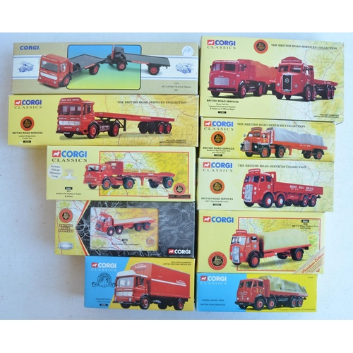 1218 - Ten boxed 1/50 scale limited edition diecast truck models from Corgi to include 9x British Road Serv... 