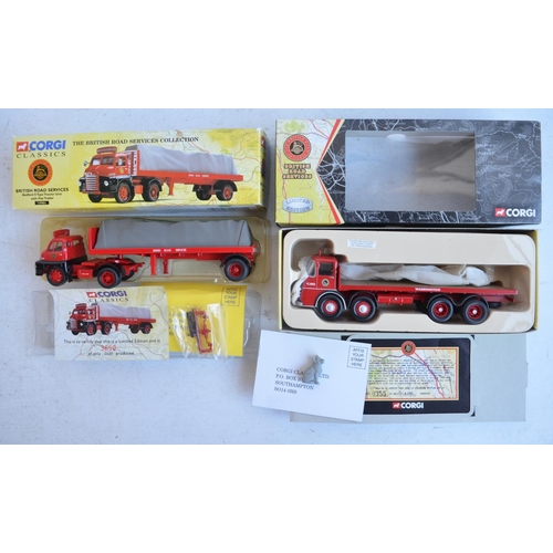 1218 - Ten boxed 1/50 scale limited edition diecast truck models from Corgi to include 9x British Road Serv... 