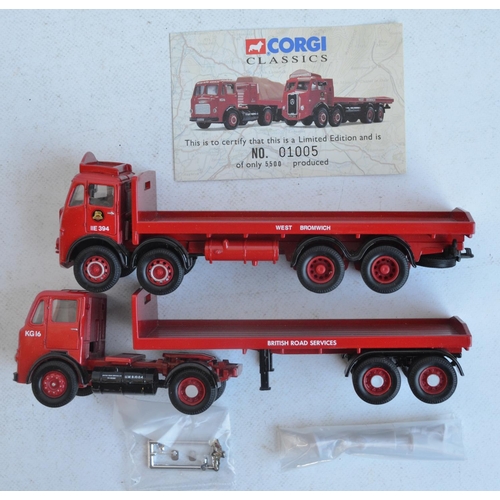 1218 - Ten boxed 1/50 scale limited edition diecast truck models from Corgi to include 9x British Road Serv... 